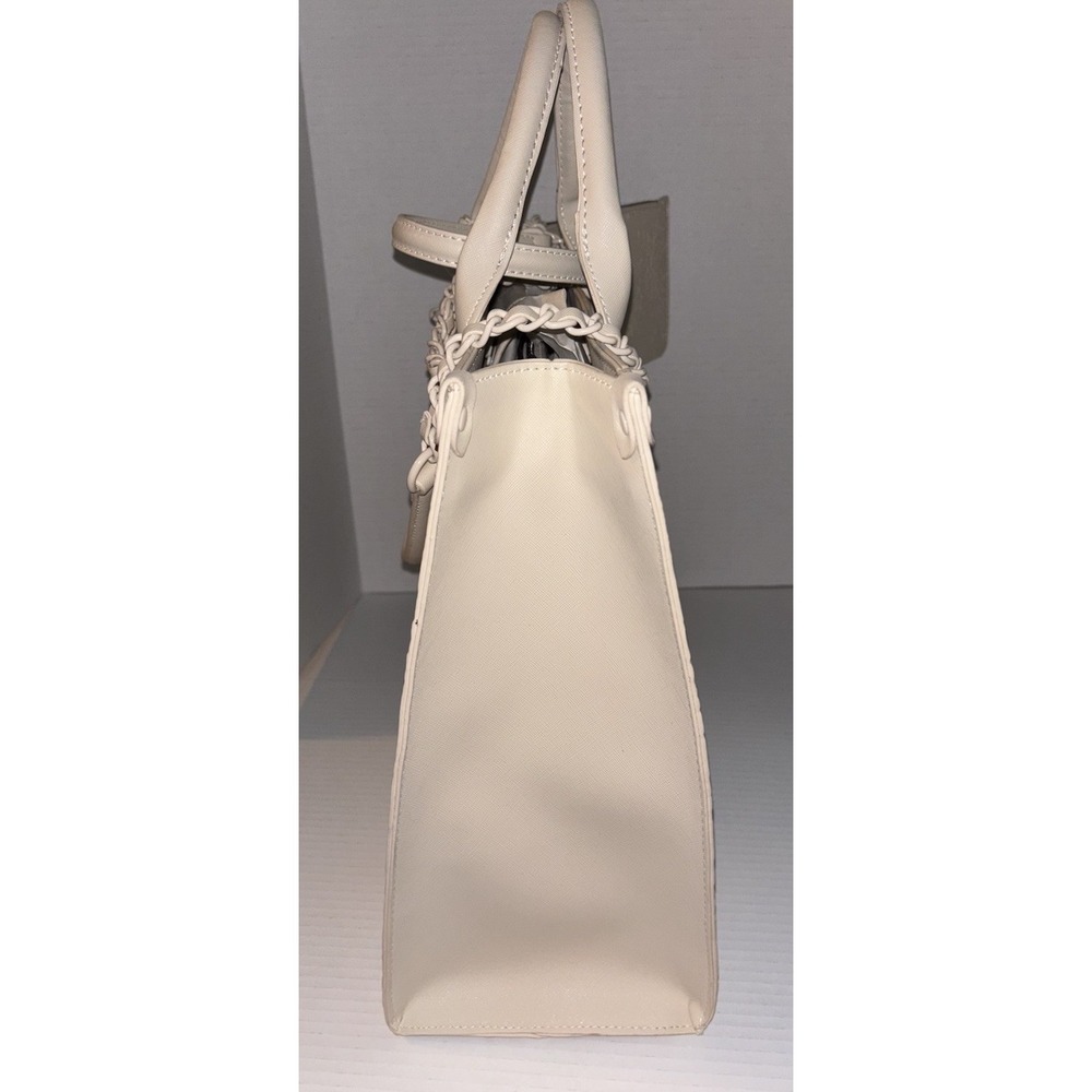 Betsey Johnson Xokiara2 Embossed Tote Bag White Skulls Halloween Satchel Purse - Picture 8 of 16